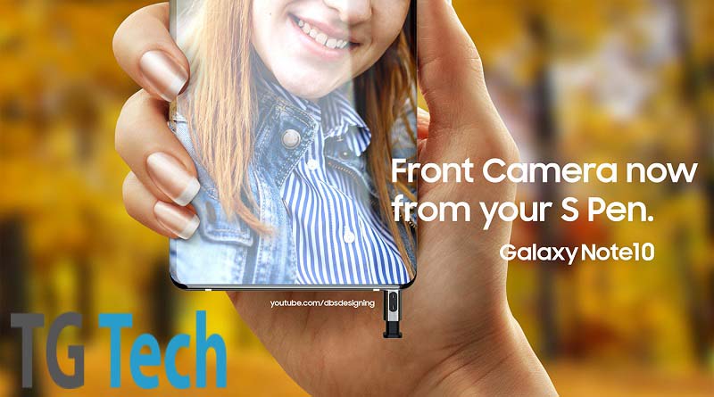 Concept di Galaxy Note 10 nasconde la camera frontale nel posto più improbabile