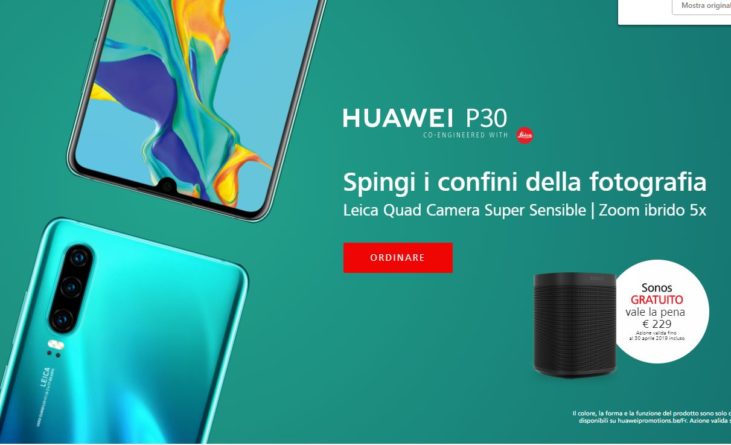 Tutto il materiale pubblicitario disponibile su Huawei P30