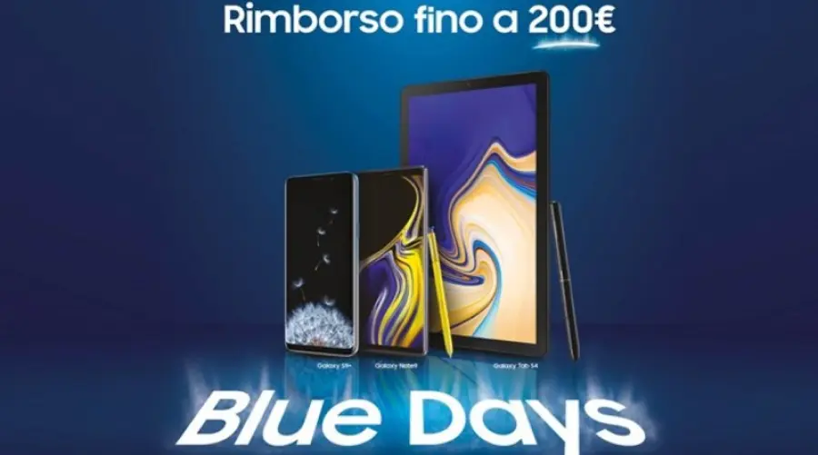 Samsung Galaxy S9, S9+, A9 e Note 9 al miglior prezzo Amazon grazie ai Blue Days