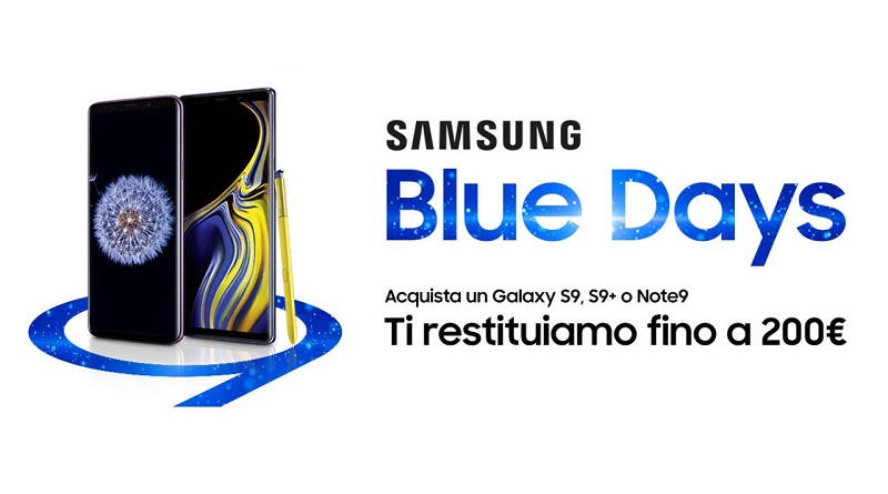 Partono i Samsung Blue Days: rimborso di 200 euro fino al 24 febbraio