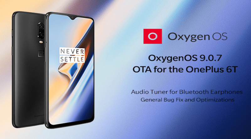 OnePlus 6T riceve la OxygenOS 9.0.7, continua l'evoluzione