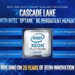 Intel annuncia nuovi chip Cascade Lake e Xeon E-2100