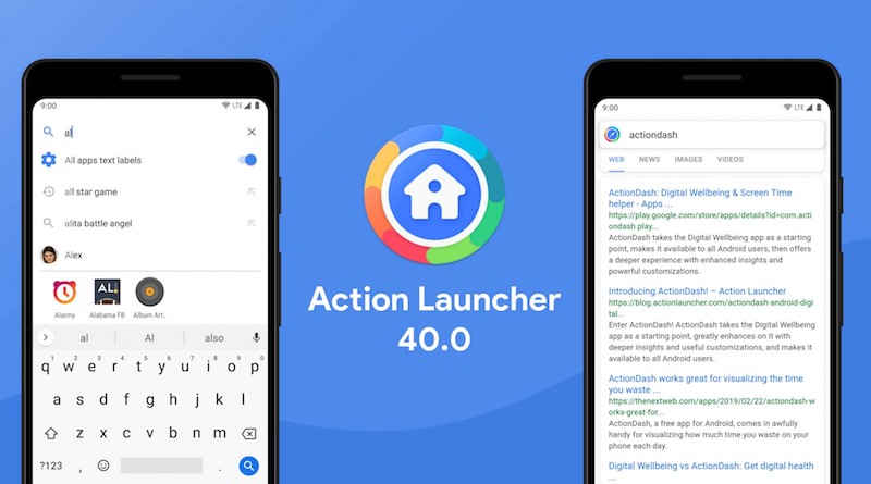 Action Launcher 40: icona tutta nuova e ricerca sul web integrata