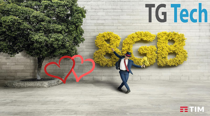Tim vi augura buon San Valentino con 8 GIGA gratis per un giorno