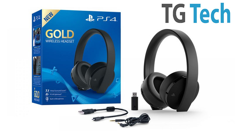 Nuove cuffie wireless per PS4 e PS VR presentate con microfono Gold