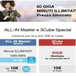 Nuova ALL-IN Master e 3Cube Special di 3 Italia: minuti e 80 GB a soli 20 euro